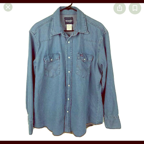 wrangler long sleeve pearl snap